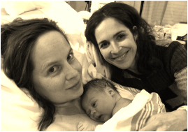 Ires with doula client after birth